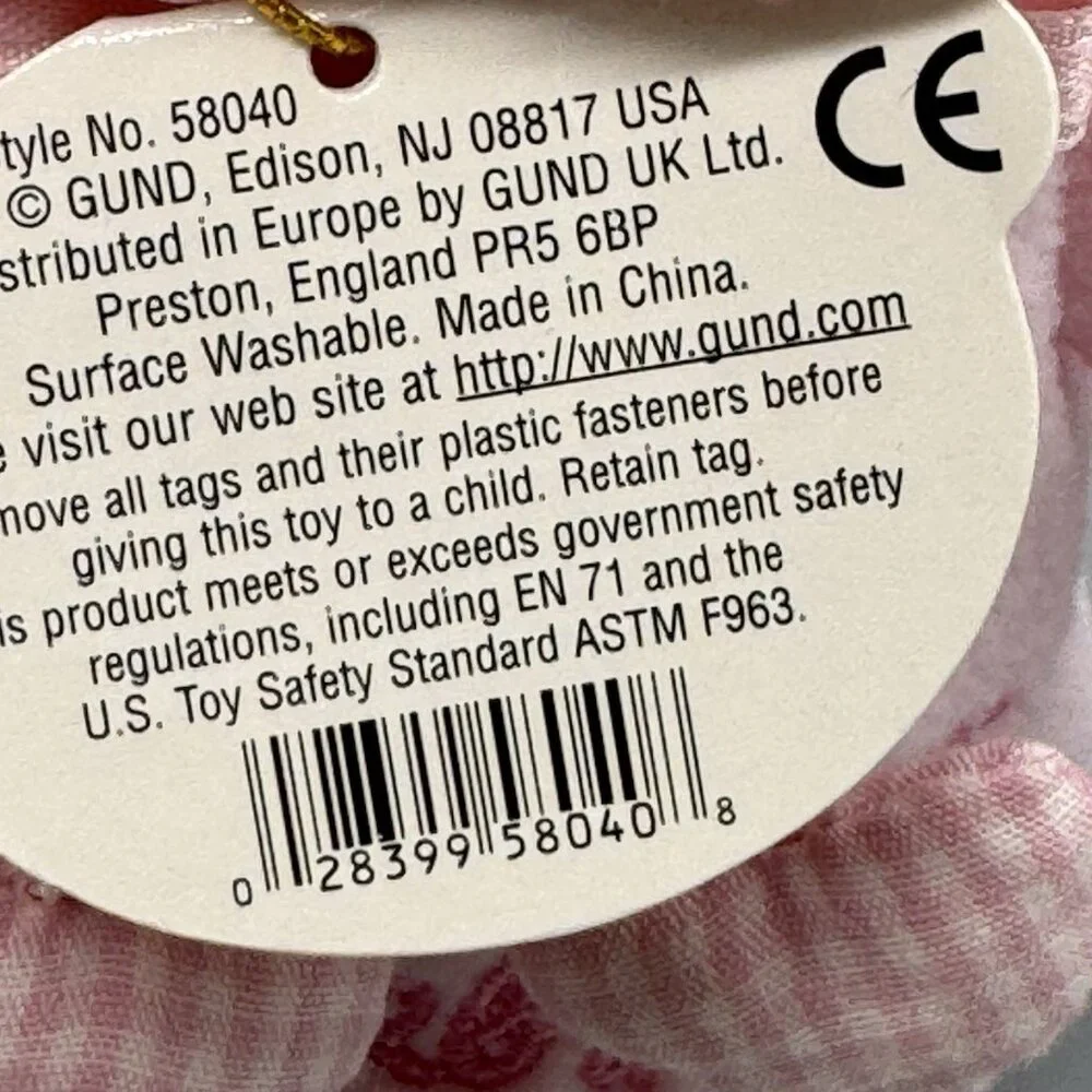 Baby Gund Pink‎ Angel Doll God Bless Baby Plush Chime Bundle of Blessings 58040